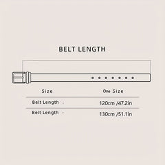 Men's Cut Edge Belt PU Leather Complex Patterns Belt