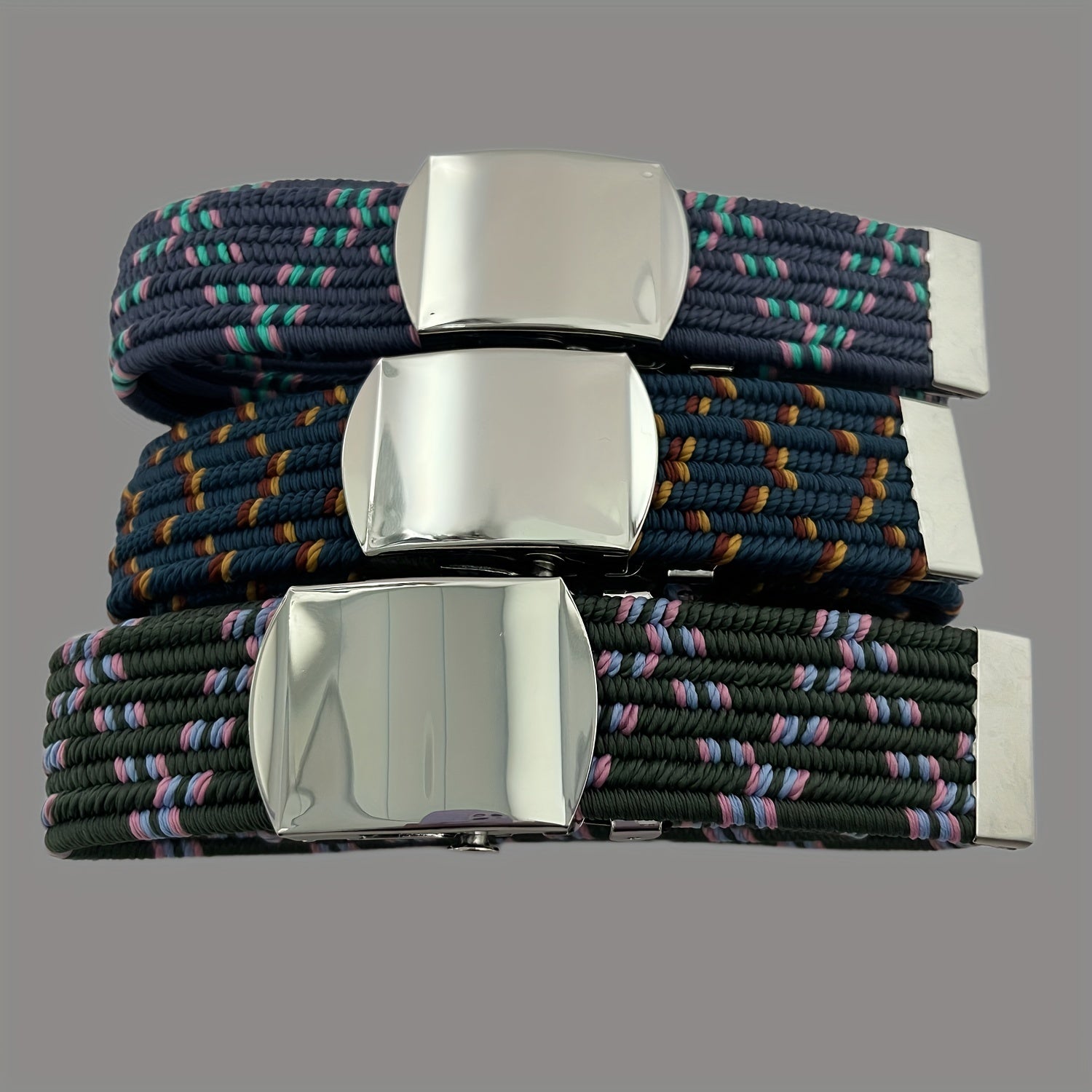 Elastic Military Buckle Belt For Kids