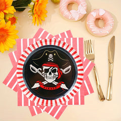 Pirate Party Supplies Set 20pcs Plates and Napkins