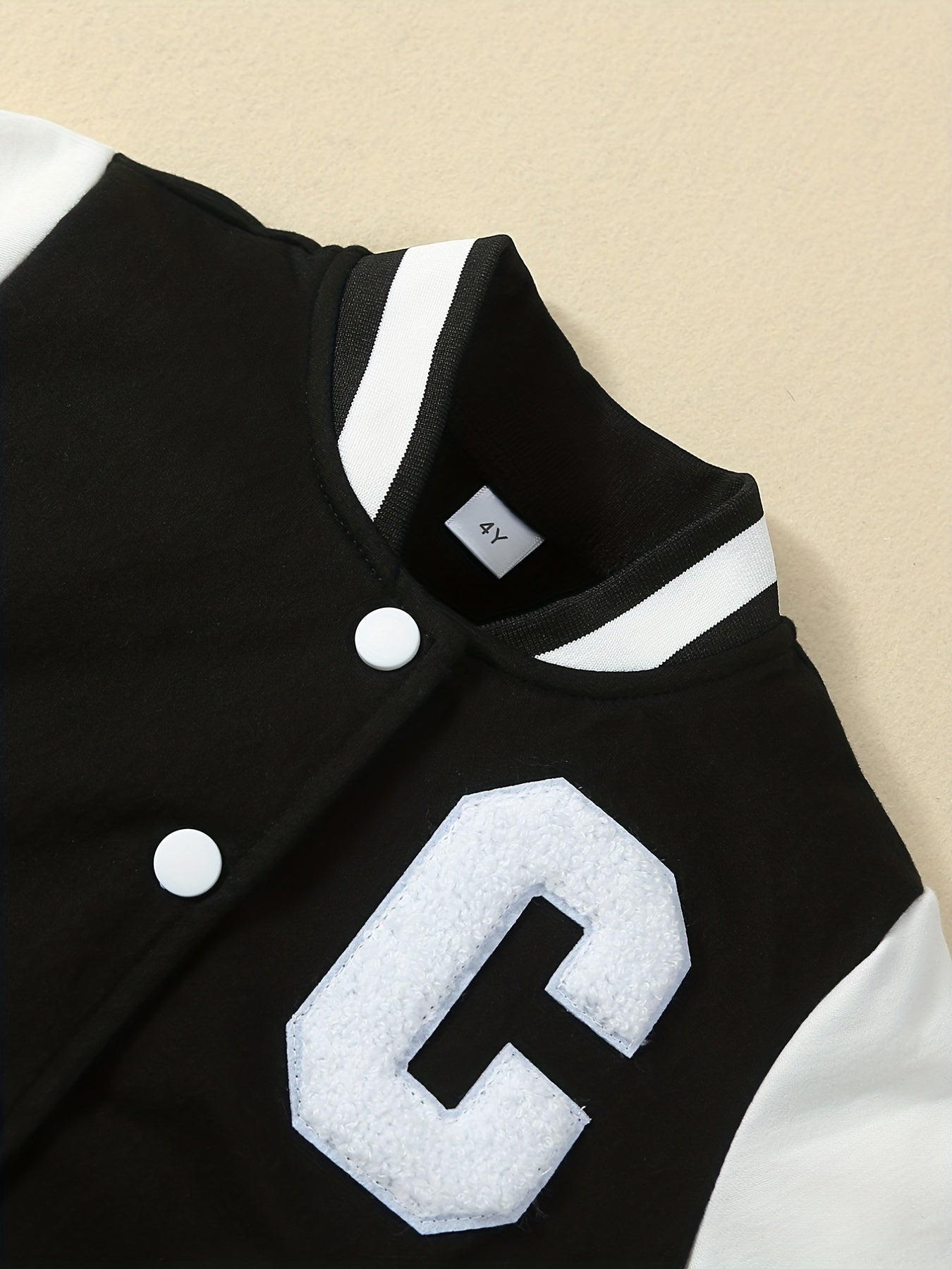 Girls' Preppy Block Varsity Jacket for Spring