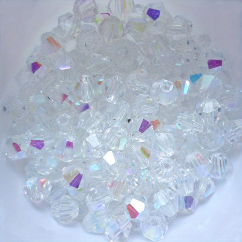 3mm Double Cone Crystal Rhombus Glass Beads DIY Bracelet Necklace Loose Beads