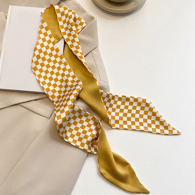Yellow Geometric Dot Point Scarf for Women