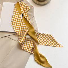 Yellow Geometric Dot Point Scarf for Women