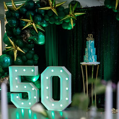 3D Number 73 Birthday Anniversary 10-80 ONE Easy Assembly Party Supplies
