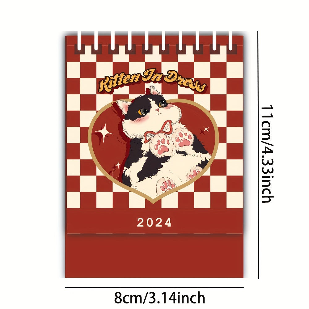 Cartoon Mini Desk Calendar Tabletop Flip Calendar