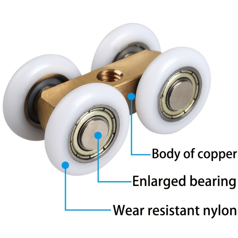 Copper Metal Sliding Door Roller Wheel for Shower Room Glass Doors