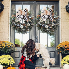 Checkered Christmas Gift Bow for Decoration