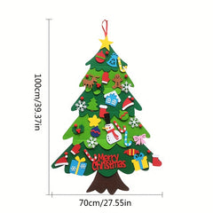Felt Ornaments DIY Christmas Tree Wall Stickers Door Stickers