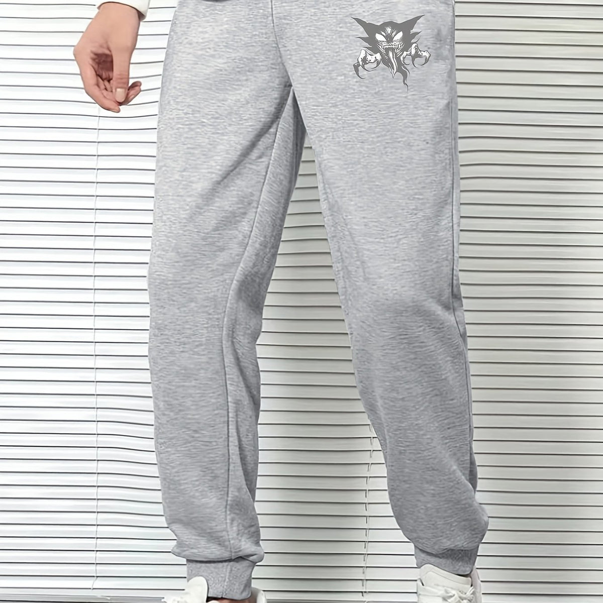 Men s Graffiti Scary Ghost Printed Sweatpants with Pockets