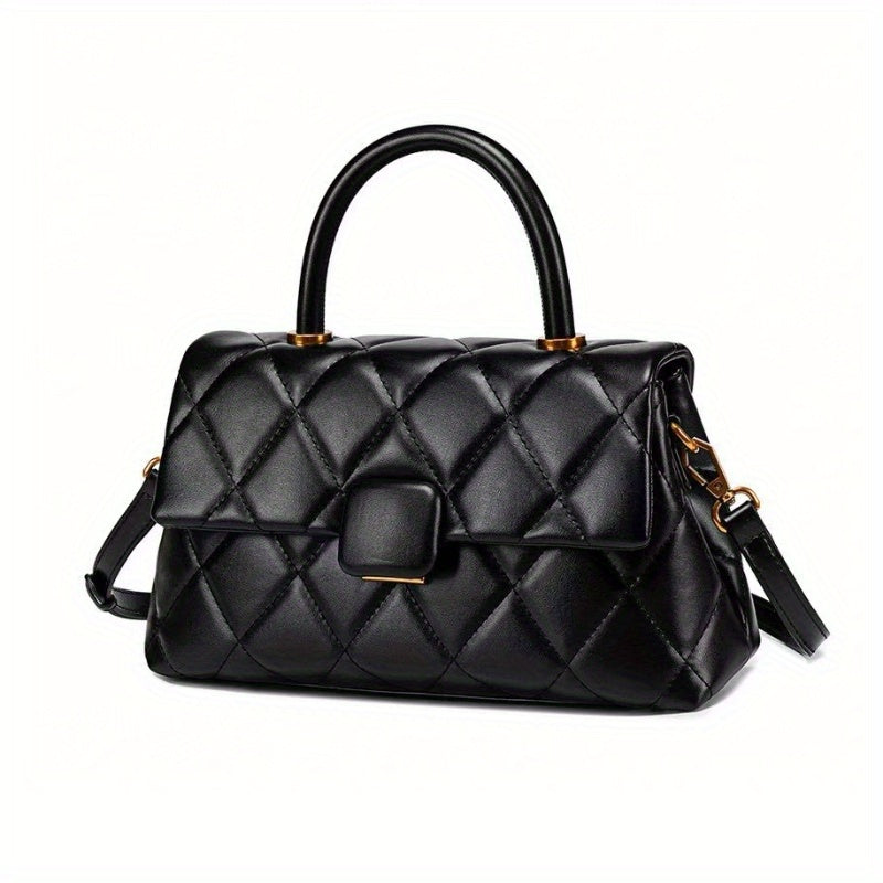 Fashionable Rhombus Pattern Handbag Women's Shoulder Crossbody Clutch