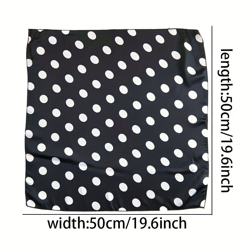 Polka Dot Print Scarf Square Neck Wrap Bandana Head Accessory
