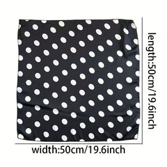 Polka Dot Print Scarf Square Neck Wrap Bandana Head Accessory
