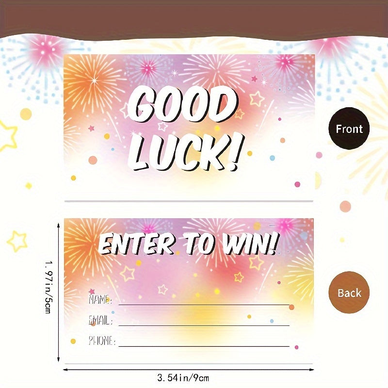 50pcs Student Reward Small Cards Blank Lottery Ticket Form