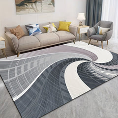 Modern Geometric Area Rug Non Shedding Floor Carpet Machine Washable