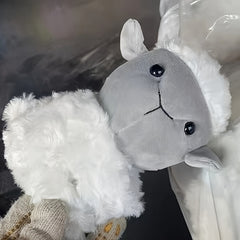 Soft Grey Sheep Plush Slap Bracelet - Cuddly Gift for Adults