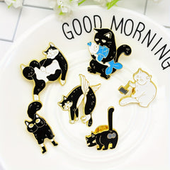 Puss In Boots Cartoon Enamel Brooch
