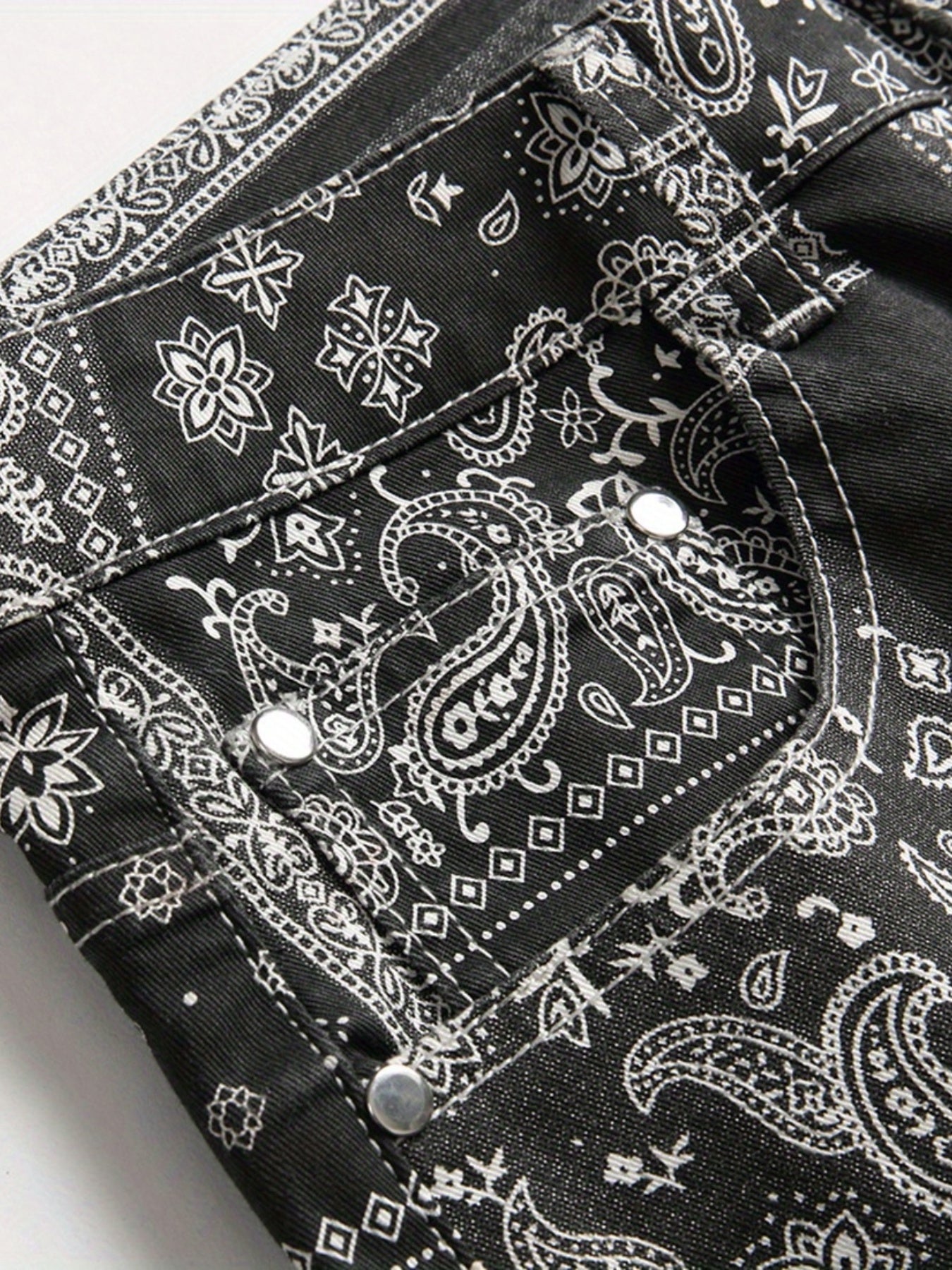 Boys 3D Print Jeans Skinny Slim Fit Denim Long Pants