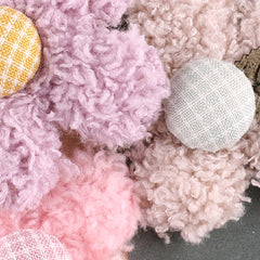 4pcs Small Plush Flower Hair Accessories for Girls