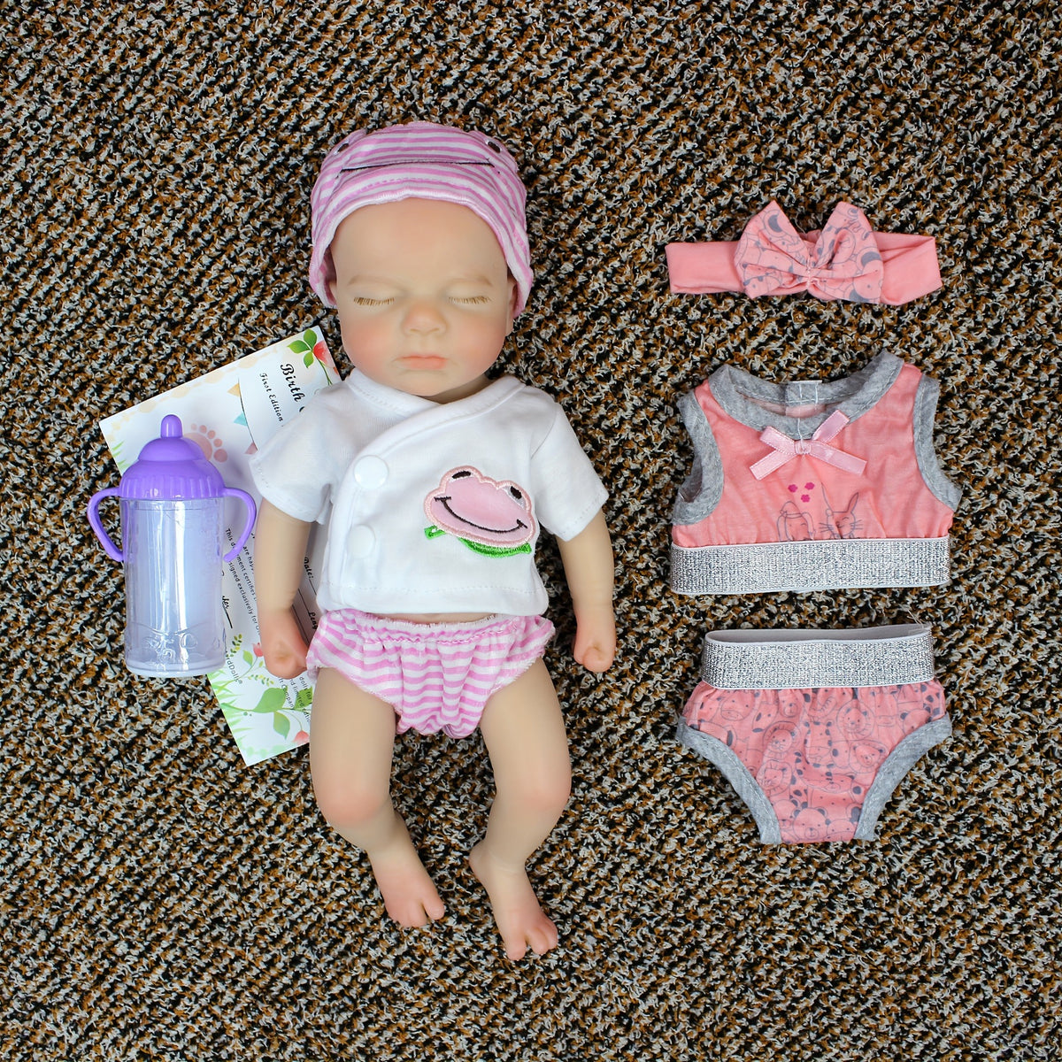 6inch Full Body Silicone Bebe Reborn Doll Lifelike Newborn Doll