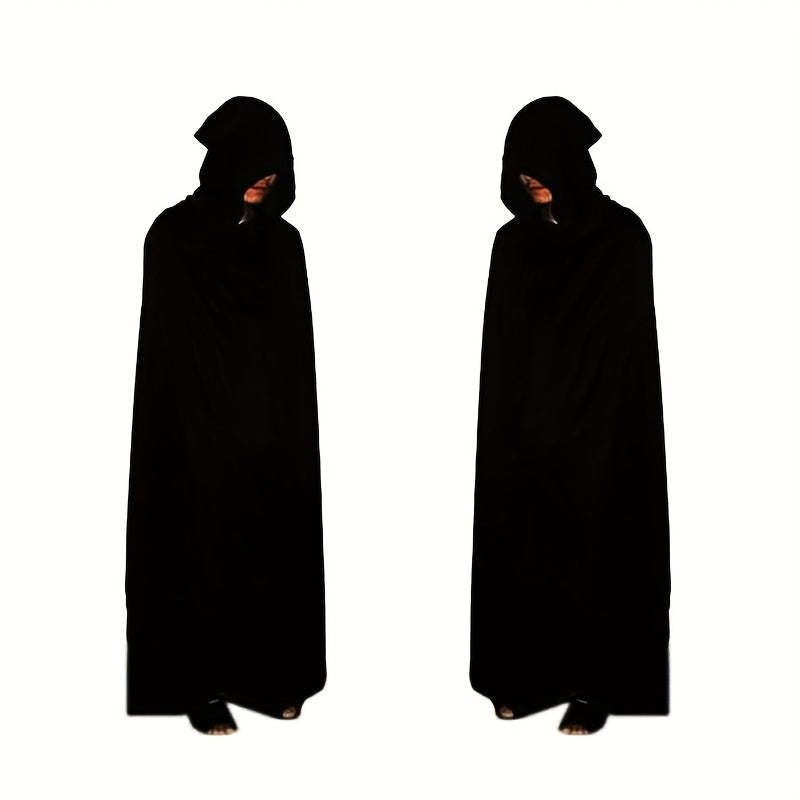 Adult Halloween Death Cloak Skull Face Towel Gloves Costume Set
