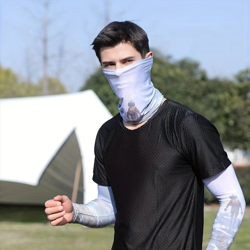 Men's UV Protection Ice Silk Sleeves & Mask Neck Gaiters