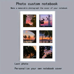 Customizable Photo Waterproof Notebook Soft Cover Journal with 6 Photo Inserts
