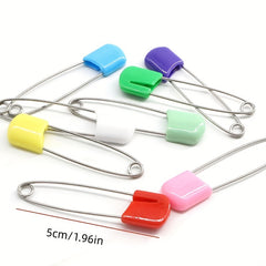 20pc Stainless Steel Pins Multicolor Headscarf Large Safety Pin
