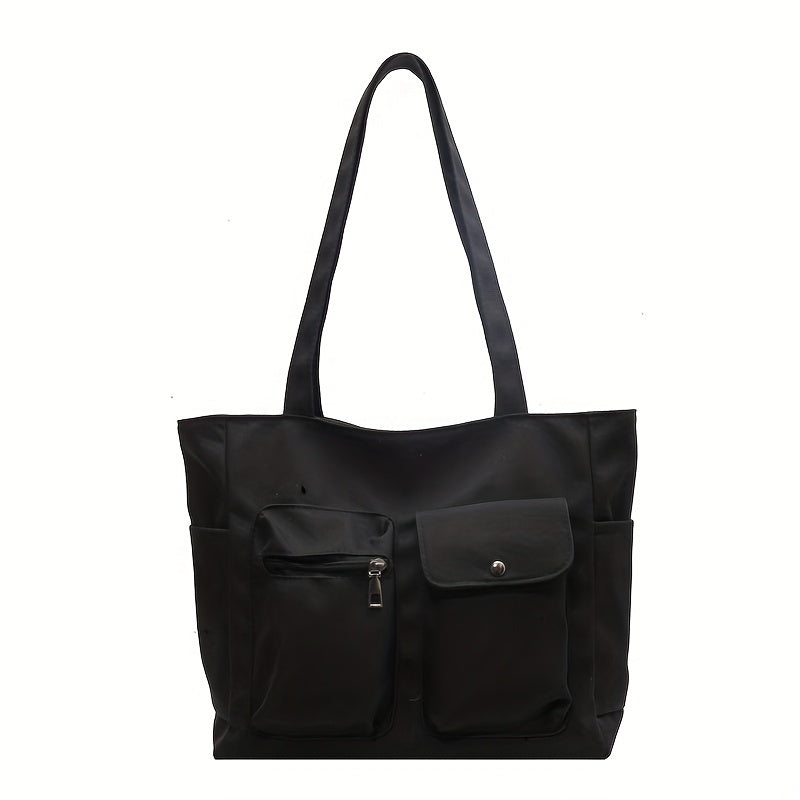 Casual Pocket Tote Bag Shoulder Handbag for Work School Travel