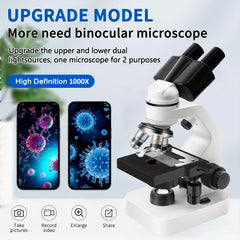 Biological Dual Binocular Microscope 40X 1000X Magnification
