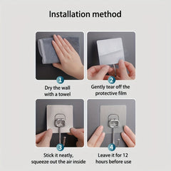 5pcs Wall Hooks Large Size Punching Hook For Kitchen Room