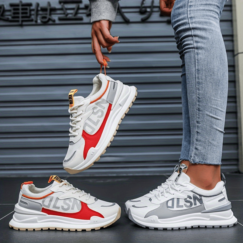 Women's Colorblock Sneakers Non Slip Breathable Mesh Lace Up