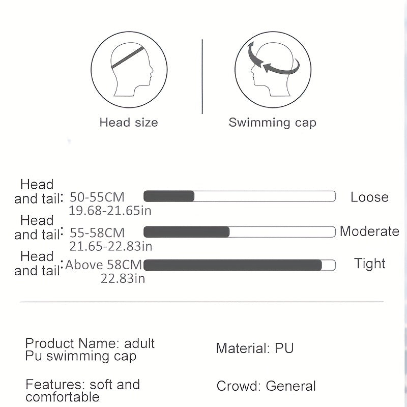 Waterproof Unisex Swim Cap Non Slip Elastic Men Women Water Sports Swimming