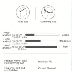 Waterproof Unisex Swim Cap Non Slip Elastic Men Women Water Sports Swimming