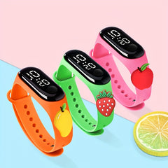 3pcs Fruit Garden Electronic Watch Gift Set for Students