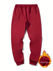 Rose & Kanji Print Men's Sweatpants with Pockets