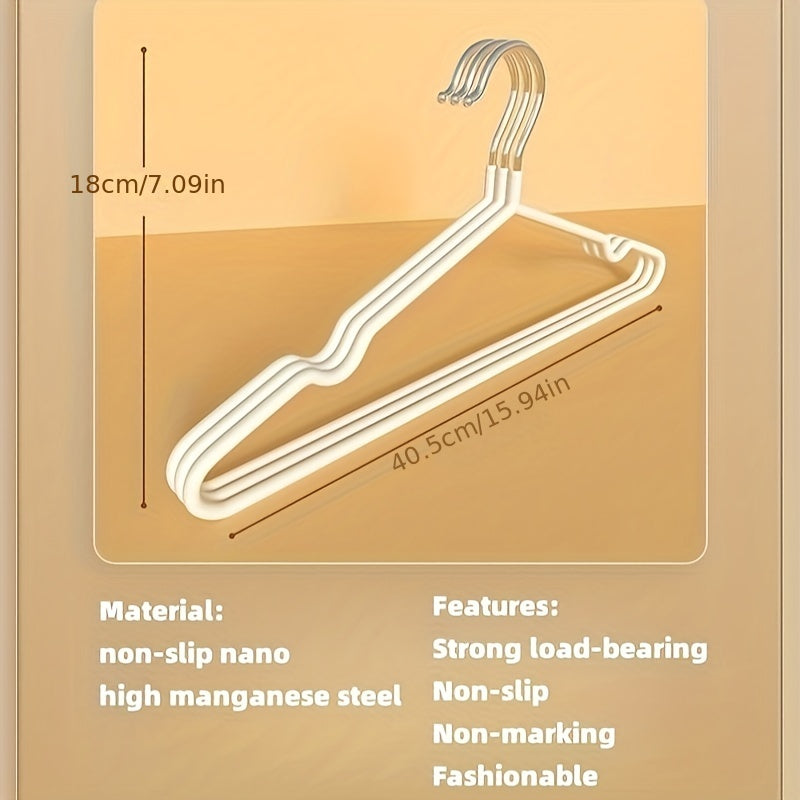 10pcs Pack 16 Inch Stainless Steel Wire Metal Hangers Non Slip Hangers