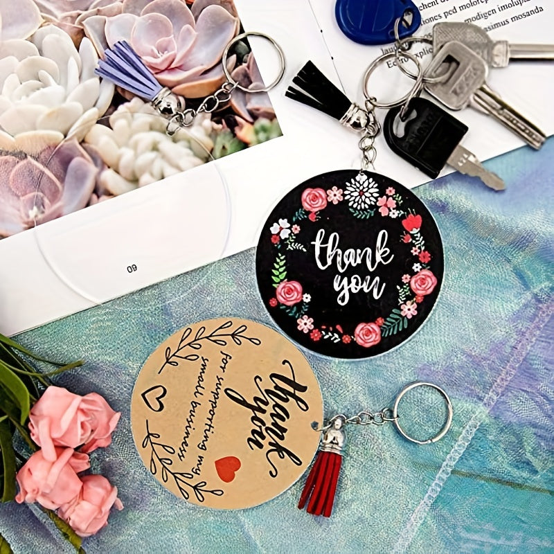 Sublimation Acrylic Keychain & Tassels Set DIY Key Ring Accessories