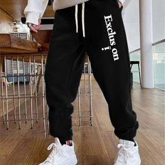 Men's Letter Print Joggers Casual Loose Fit Sweatpants