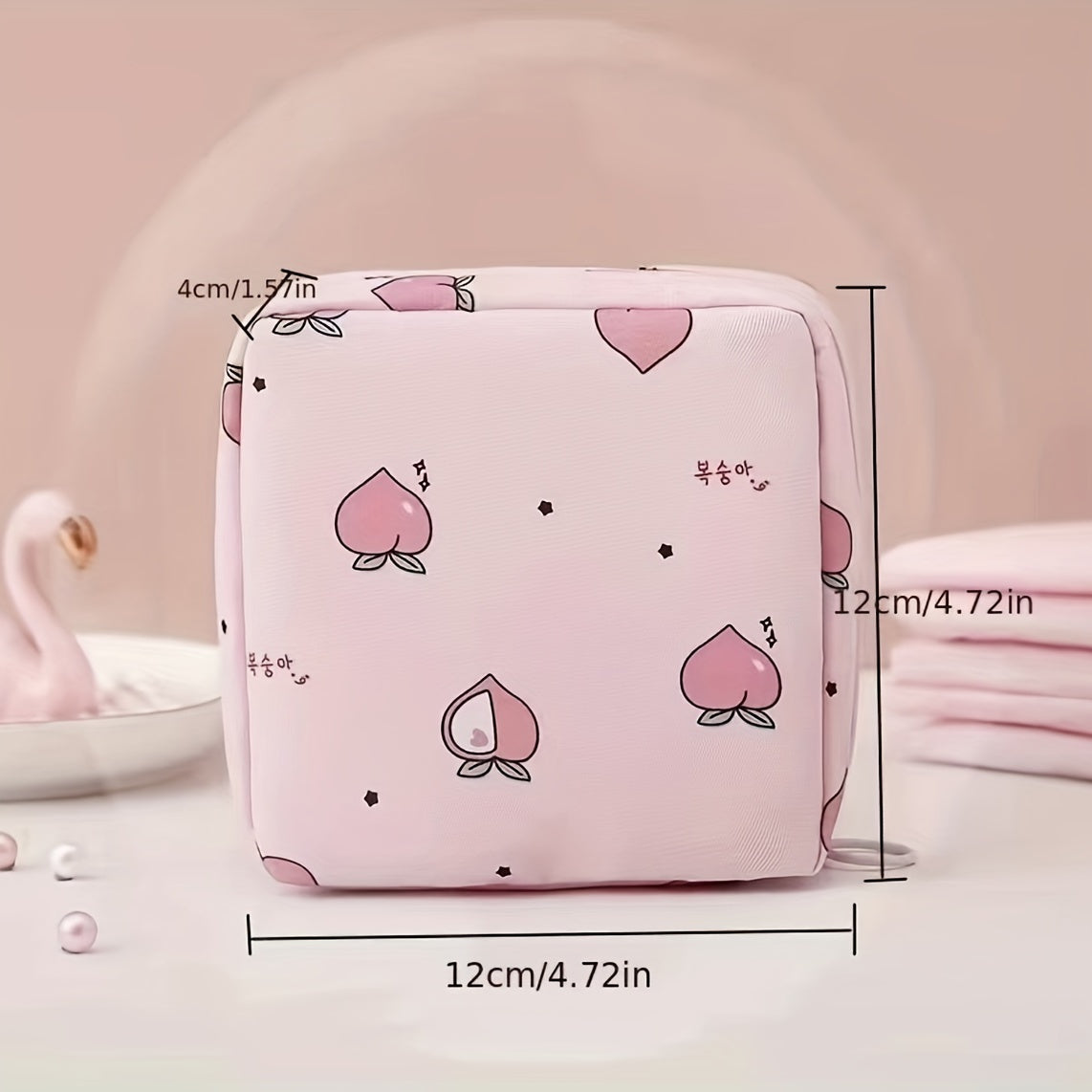 Portable Maxi Pad Storage Zipper Bag for Travel