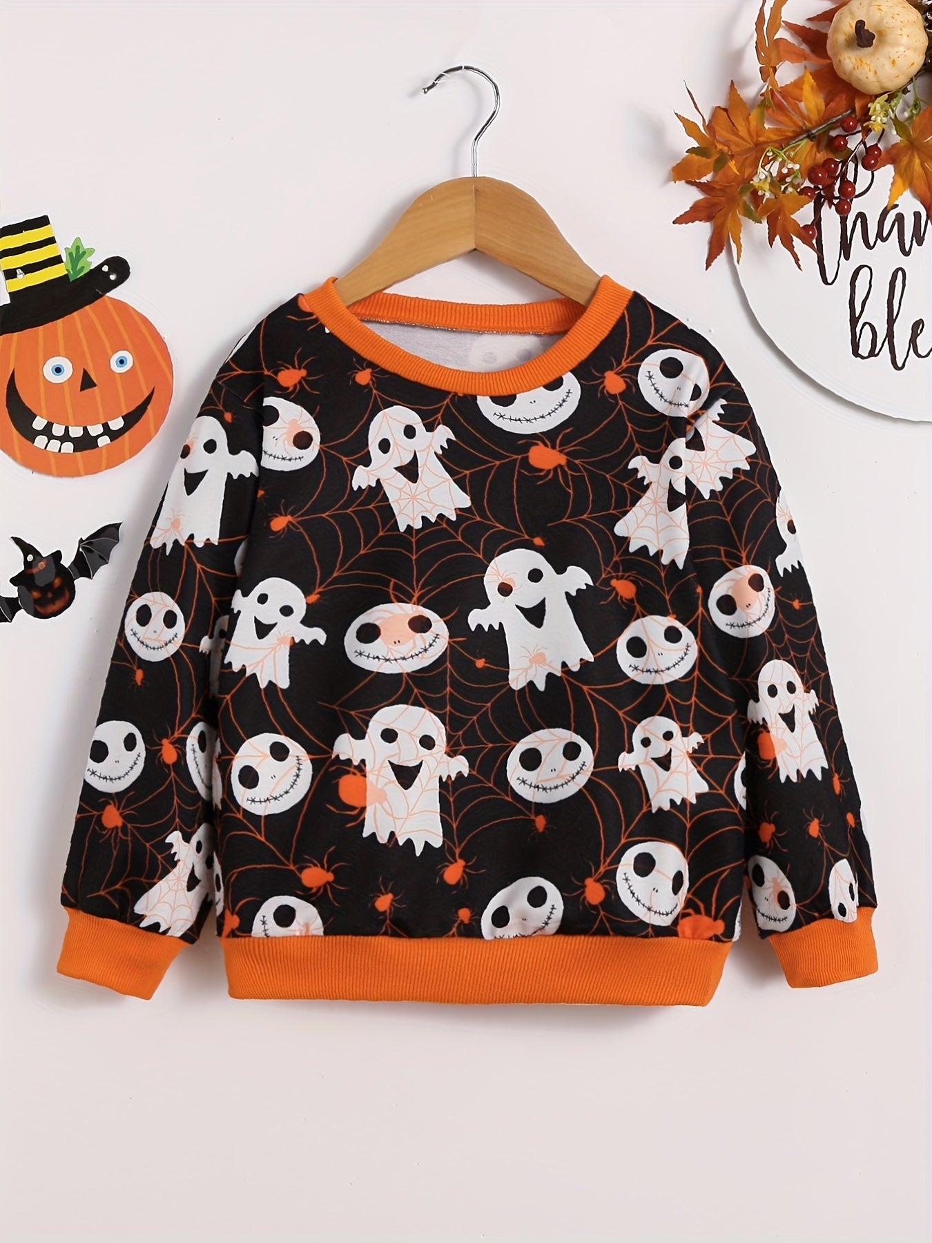 Boy's Halloween Style Graphic Sweatshirt