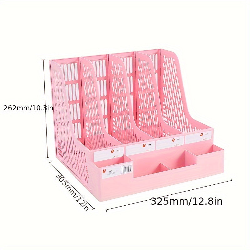12pcs File Storage Container Desktop File Holder File Storage Box