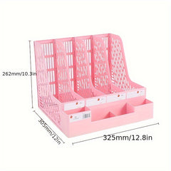 12pcs File Storage Container Desktop File Holder File Storage Box