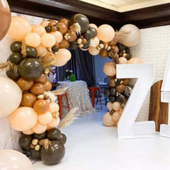102pcs Coffee Plastic Balloon Ring Set for Party and Wedding