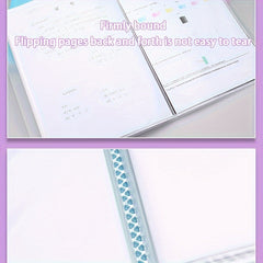 6pcs A4 File Folder Display Book 40 Pages Transparent Insert Paper Organizer