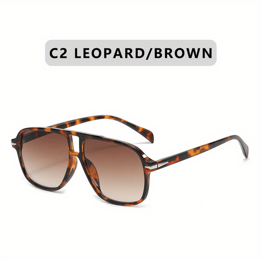 Top Bar Aviator Sunglasses For Women Men Casual Gradient Glasses