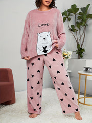  Polar Bear Flannel Pajamas Set