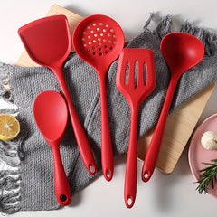 5pcs Silicone Kitchen Utensils Set - Essential Cooking Gadgets