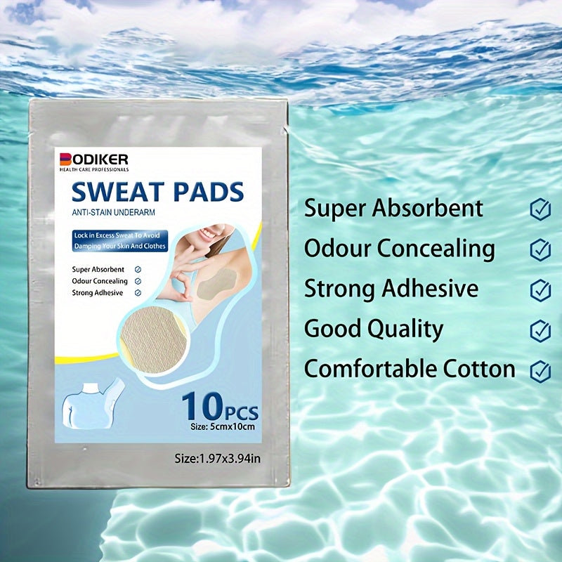 10pcs Underarm Sweat Pads Disposable Cotton Sweat Pads
