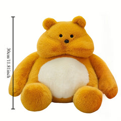 Cuddly Mustard Yellow Teddy Bear Plush with Fluffy Ears