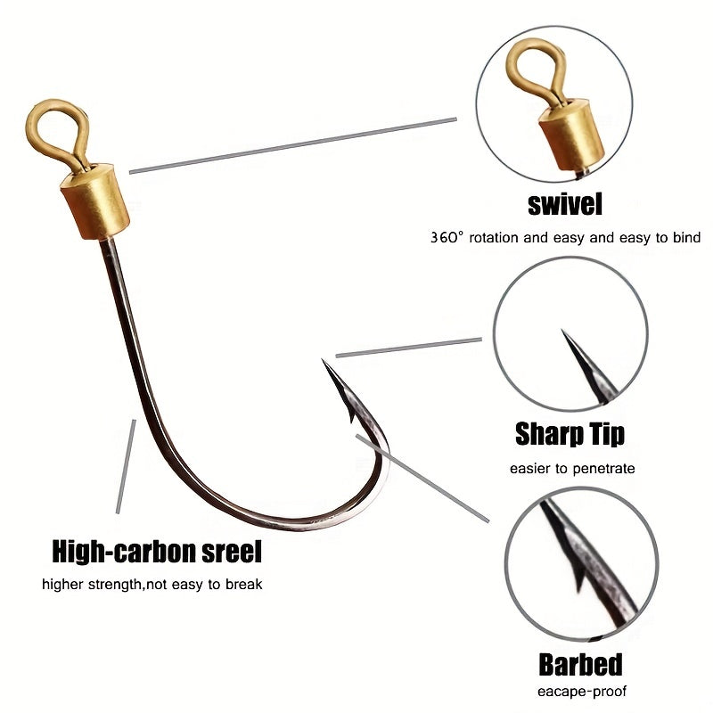 10pcs Heavy Duty Double Hook Fishing Rig for Saltwater Surf Fishing